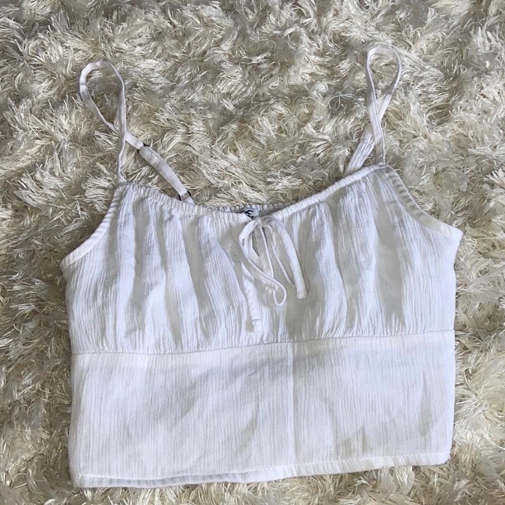 Hollister white tie tank
